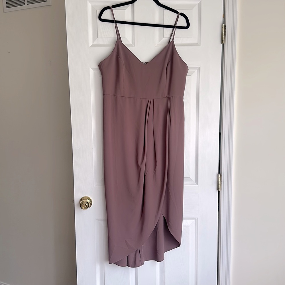Lulus Reinette Mauve Purple Midi Dress size XL